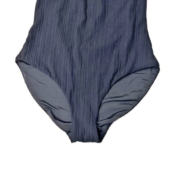 Onia Gloria Black Ribbed Textured One-Piece Swimsuit size Large - Picture 10 of 14
